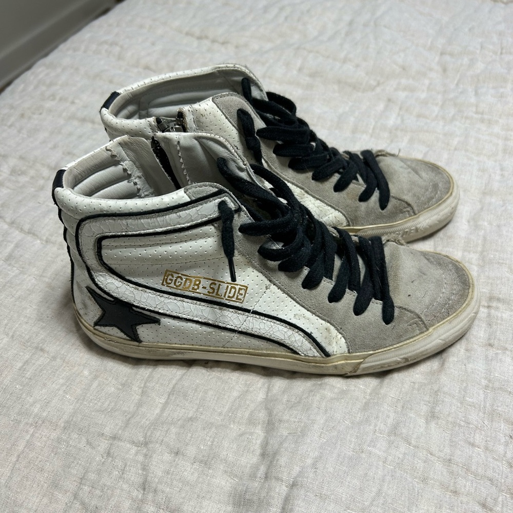 Golden Goose High-Top Sneakers - White and Gray